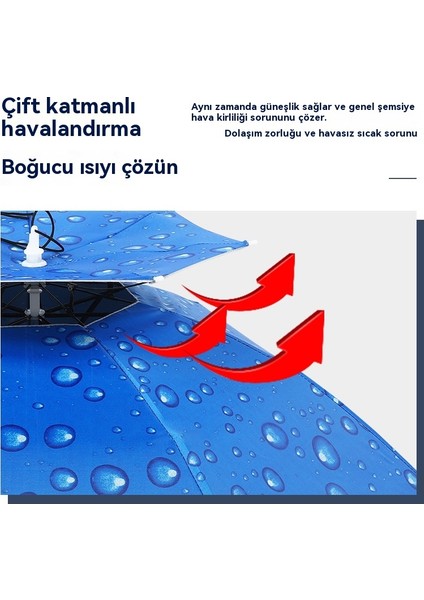 77CM Açık Katlanabilir Şemsiye Şapka (Yurt Dışından)