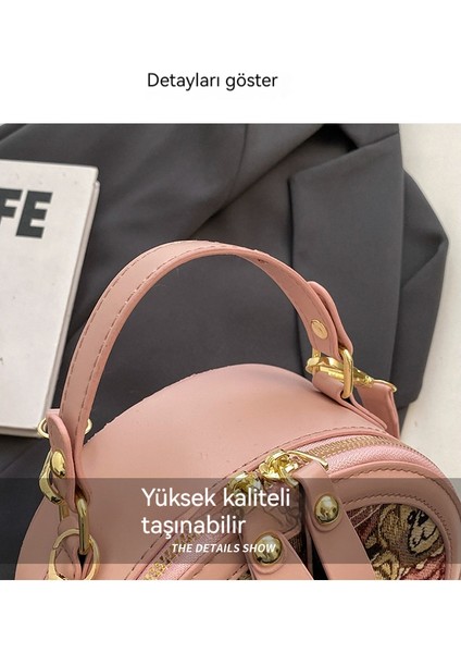 Omuz Çantası Crossbody Çanta Yuvarlak (Yurt Dışından)