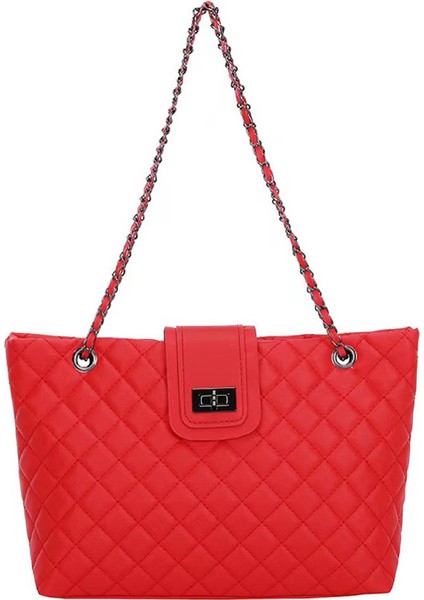 Bayan Tote Çanta Deri Kadın Yüksek Kapasiteli Omuz Çantası Zincir Handbags (Yurt Dışından)