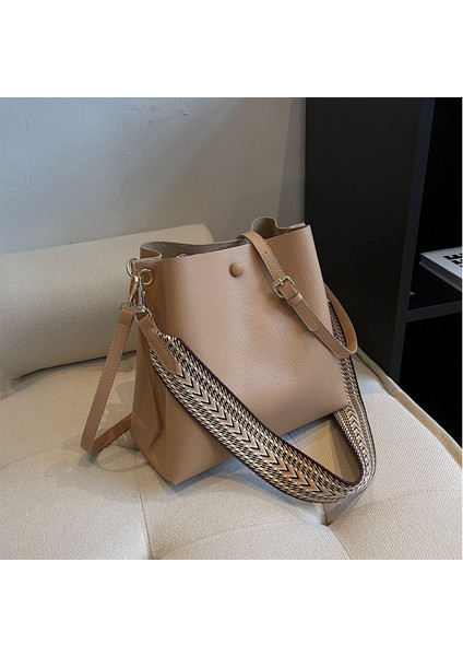 Moda Crossbody Çanta Geniş Omuz Kova Çantası (Yurt Dışından) fırsatları