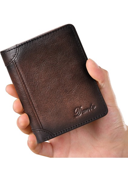 Erkek Cüzdanı Retro Kısa Dana Cüzdanı (Yurt Dışından)