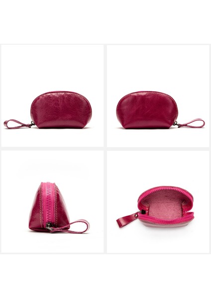 Mini Kompakt Üst Katman Yumuşak Deri Kadın Fermuarlı Anahtar Çantası Cüzdanı (Yurt Dışından) modelleri