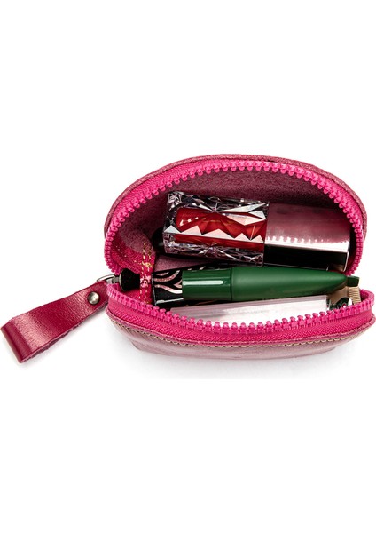 Mini Kompakt Üst Katman Yumuşak Deri Kadın Fermuarlı Anahtar Çantası Cüzdanı (Yurt Dışından) fırsatları