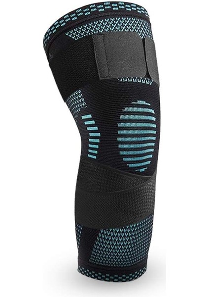 Elastik Dizlik Spor Fitness Kneepad Spor Salonu Dişli Patella Koşu Basketbol Voleybol Tenis Dizlik Desteği 1pc (Renk: Bandajlı Yeşil, Boyut: Küçük) (Yurt Dışından)