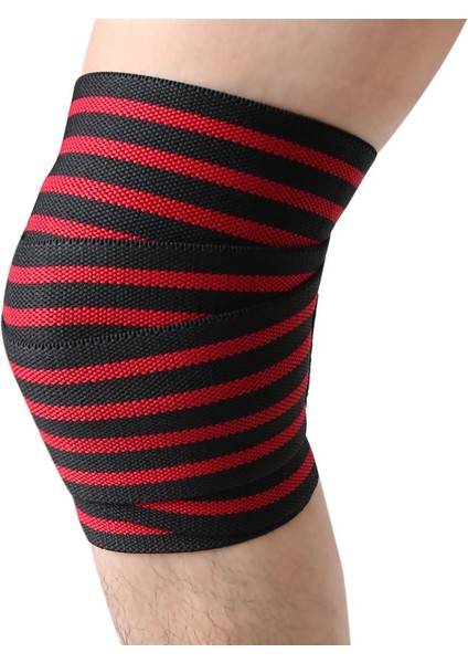 Kırmızı Naylon Elastik Kayış Spor Salonu Eğitimi Spor Sarma Bandaj Dizlik Desteği (Yurt Dışından)