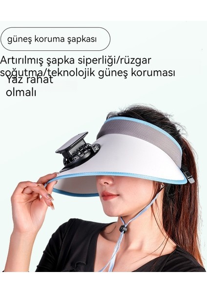 Yaz Açık Güneş Üç Hızlı Ayarlanabilir Fan Güneş Koruma Şapkası (Yurt Dışından) modelleri