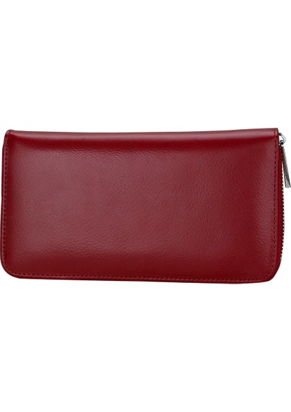 Erkekler ve Kadınlar Için Akordeon Tarzı Uzun Hakiki Deri Çoklu Kart Yuvası Cüzdanı (Yurt Dışından)