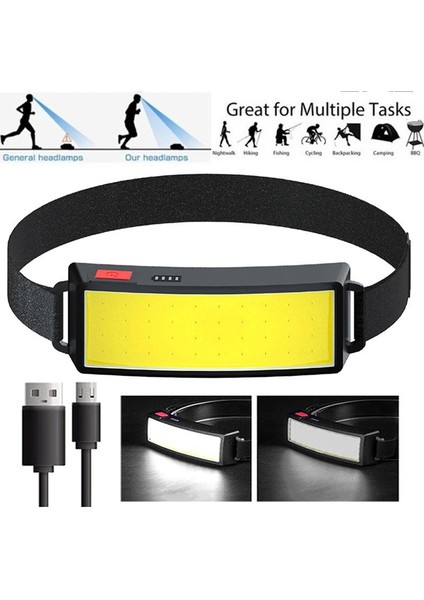 Açık Ev Taşınabilir Cob Işık Şarj Edilebilir Kamp Far LED Far Dahili 800/1500 Mah Pil USB Şarj Edilebilir Far (Yurt Dışından) modelleri
