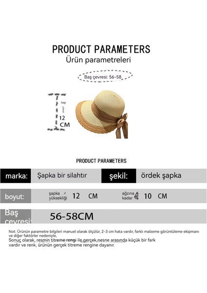 Ilkbahar ve Yaz Geniş Kenarlı Dantel Saten Fiyonk Balıkçı Şapkası Kadın Basit Seyahat Güneş Koruyucu Hasır Güneş Şapkası (Yurt Dışından)