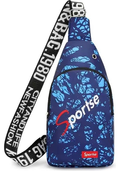 Erkek Renkli Göğüs Çantası Crossbody Küçük Sırt Çantası (Yurt Dışından)