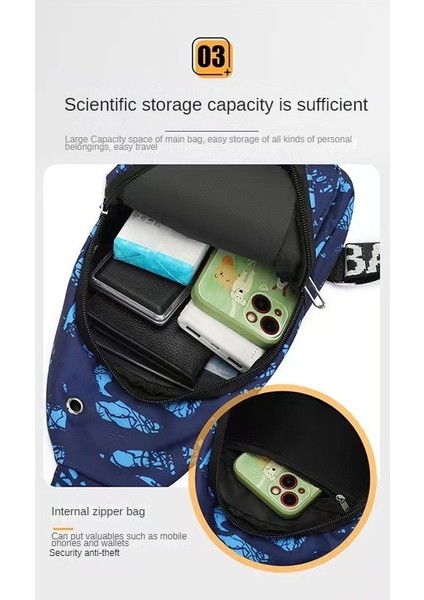 Erkek Renkli Göğüs Çantası Crossbody Küçük Sırt Çantası (Yurt Dışından) indirimleri