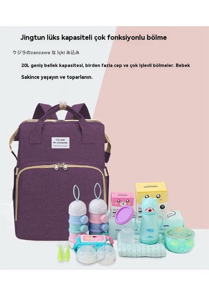Taşınabilir Büyük Kapasiteli Katlanır Yatak Anne Çantası (Yurt Dışından) modelleri