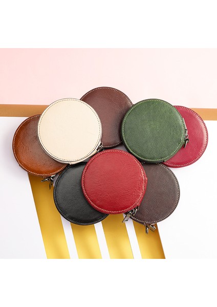 Retro Birinci Katman Inek Derisi Bozuk Para Cüzdanı Değiştirme Saklama Çantası (Yurt Dışından) fiyatları