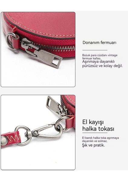 Retro Birinci Katman Inek Derisi Bozuk Para Cüzdanı Değiştirme Saklama Çantası (Yurt Dışından) fırsatları