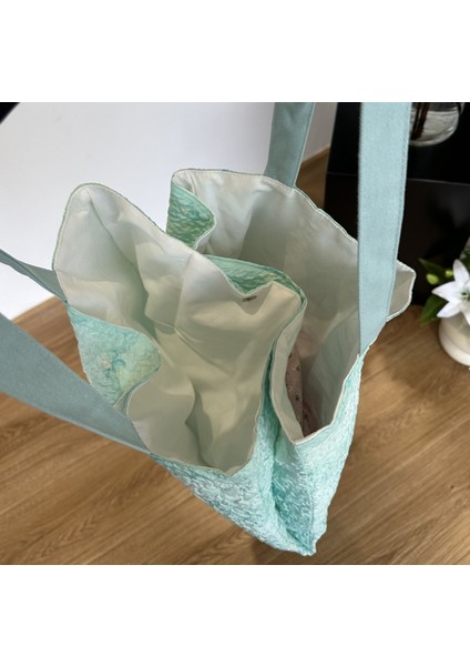 Renkli Çiçekli Çanta Çift Katmanlı Büyük Kapasiteli Kız Öğrenci Alışveriş ve Işe Gidip Gelme Omuz Çantası (Yurt Dışından) fırsatları