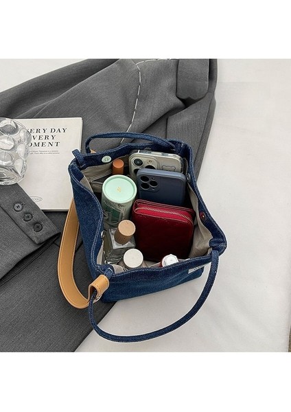 Basit Omuz Çantası Cep Telefonu Çantası Rahat Ayarlanabilir Crossbody Denim Çanta (Yurt Dışından) fiyatları