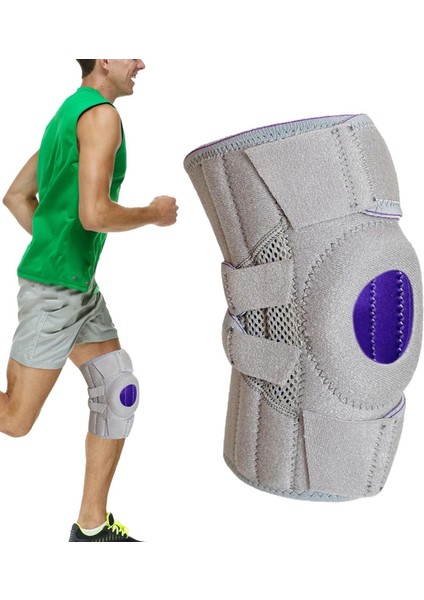 Diz Sabitleyici | Nefes Alabilen Yaylı Patella Diz Desteği | Spor Güç Kaldırma, Koşu, Bisiklete Binme, Dans Için Koruyucu Dizlik Sıkıştırma Kolu (Yurt Dışından)