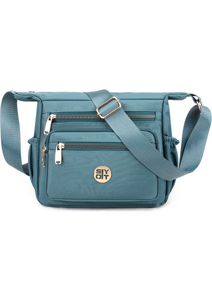 Kadınlar Için Naylon Omuz Crossbody Çanta 2024 Yeni Rahat ve Çok Yönlü Orta Yaşlı ve Yaşlı Anne Çantası Büyük Kapasiteli Su Geçirmez Küçük Çanta (Yurt Dışından)