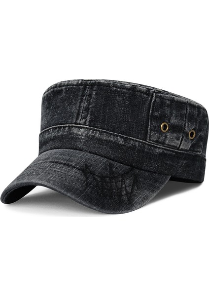 Şapka Nefes Alabilen Denim Dış Mekan Güneşlik Düz Kapak Rahat Sivri Uçlu Şapka (Yurt Dışından)