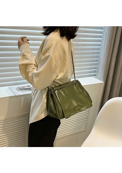 Bayan Tote Çanta Yüksek Kapasiteli Kadın Deri Omuz Çantası Zincir Handbags (Yurt Dışından) indirimleri