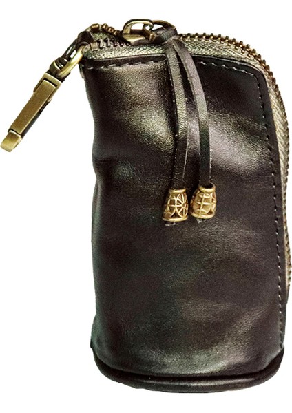 Erkek Anahtar Çantası Kadın Bozuk Para Cüzdanı Inek Derisi Anahtar Çantası (Yurt Dışından)