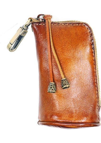 Erkek Anahtar Çantası Kadın Bozuk Para Cüzdanı Inek Derisi Anahtar Çantası (Yurt Dışından)