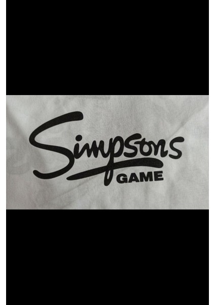 Yüksek Kalite Simpsons Game Baskılı Unisex Oversize T-Shirt