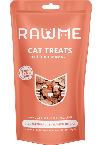 Dondurularak Kurutulmuş 100% Doğal Çiğ Kedi Dana Ciğer