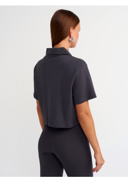 30961 Polo Yaka Top-Antrasit fiyatları
