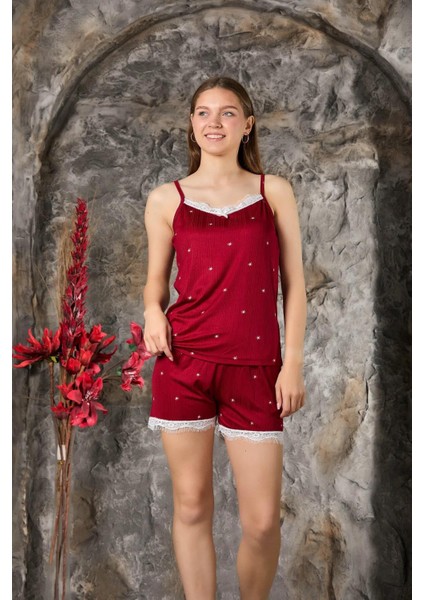 Charme Kadın Pegasus Kumaş Ip Askılı Şortlu Pijama Takımı K300/371 -1 Adet