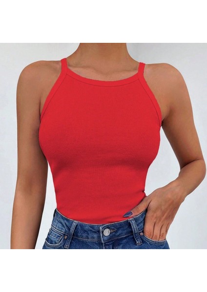 Kadın Beyaz Askılı Kaşkorse Bluz