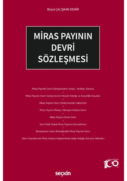 Miras Payının Devri Sözleşmesi - Büşra Çalışkan Demir