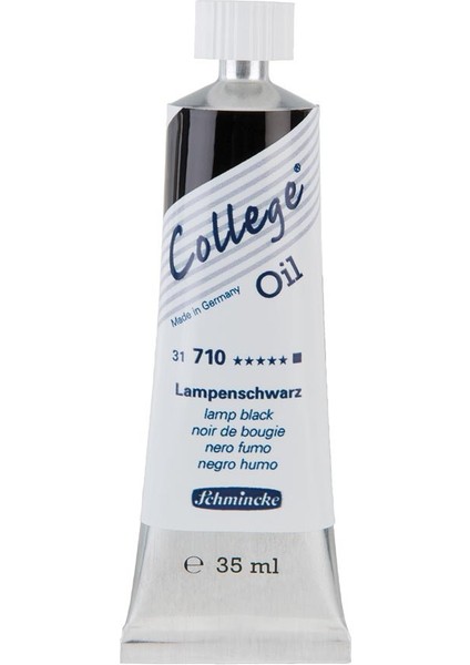 : College Oil Yağlı Boya : 35 ml : 710 Lamp Black