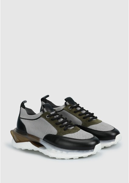 Gri Deri Erkek Sneaker fiyatları