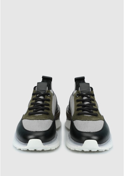 Gri Deri Erkek Sneaker modelleri