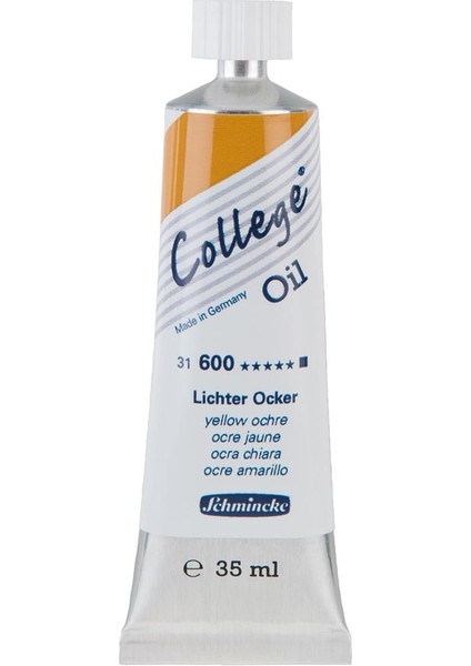 : College Oil Yağlı Boya : 35 ml : 600 Yellow Ochre