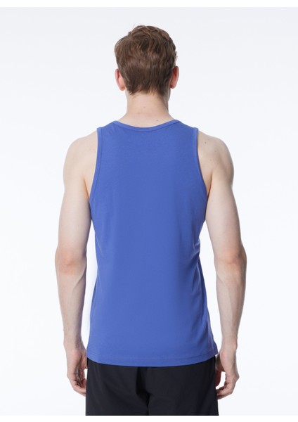 Bisiklet Yaka Mavi Erkek T-Shirt 3DPH06PJ02Z