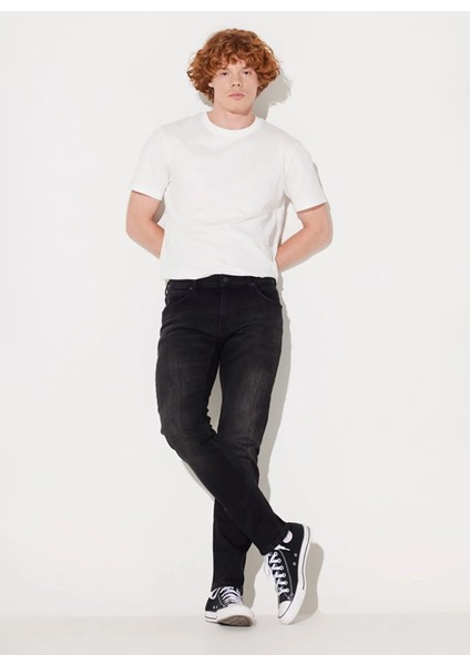 Normal Bel Slim Fit Beyaz Erkek Denim Pantolon L719E6361312 Luke Jean Pantolon fiyatları