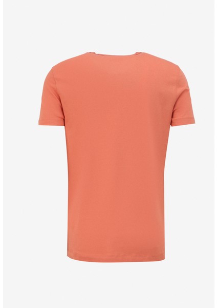Bisiklet Yaka Baskılı Kırmızı Erkek T-Shirt 24EU1M0F016P400_T-SHIRT fırsatları