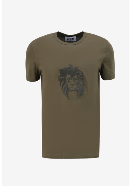 Bisiklet Yaka Baskılı Kahve Erkek T-Shirt 24EU1P0F011P400_T-SHIRT fiyatları