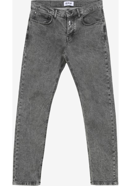 Normal Bel Normal Gri Erkek Denim Pantolon 24EU1P02SL26021_5-POCKET Pants modelleri