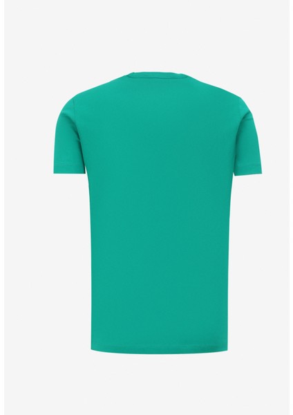 Bisiklet Yaka Baskılı Yeşil Erkek T-Shirt 24EU1P0F014P400_T-SHIRT fırsatları