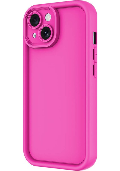 Rona Store iPhone 13 Uyumlu Rns Kılıf Kamera Korumalı Zore Ananas Kapak-Pembe Koyu