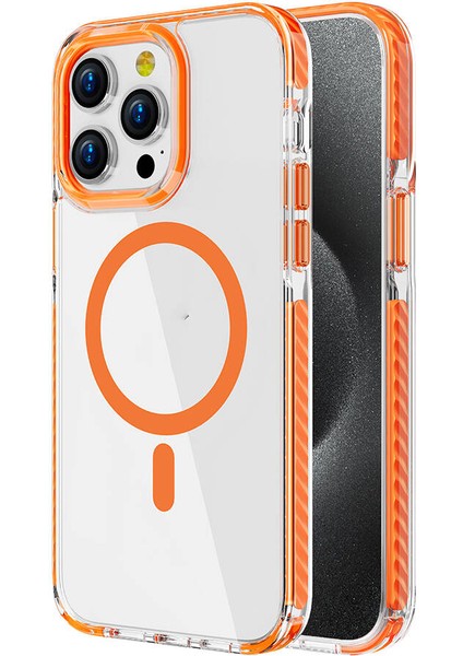 Zeyline iPhone 15 Pro Uyumlu Zyl Kılıf Magsafe Şarj Özellikli Airbagli Takılabilir Askı Aparatlı Zore Nana K