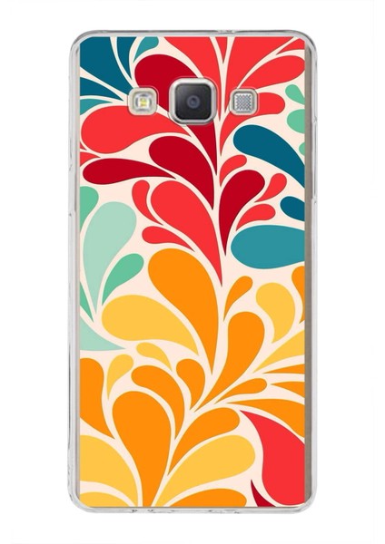 Samsung Galaxy A5 2015 ile Uyumlu 1mm Slim Fit Retro Colors 5 Baskılı Şeffaf Silikon Kılıf