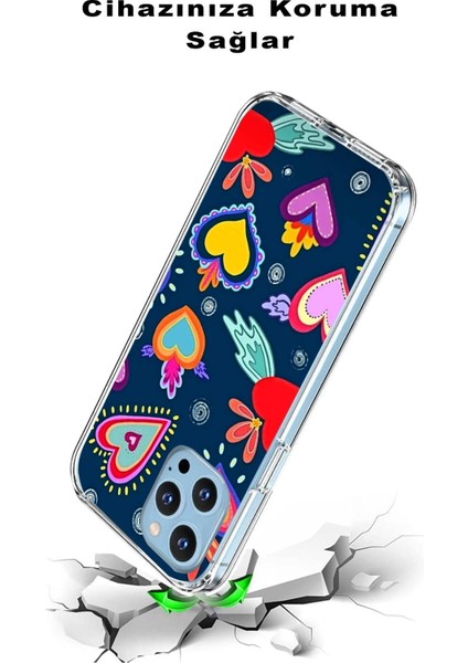 Samsung Galaxy S20 ile Uyumlu 1mm Slim Fit Retro Colors 3 Baskılı Şeffaf Silikon Kılıf