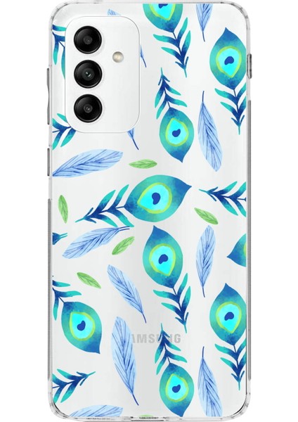 Samsung Galaxy A04S ile Uyumlu 1mm Slim Fit Nazar Boncuğu 3 Baskılı Şeffaf Silikon Kılıf