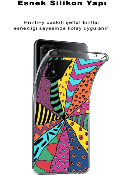 Samsung Galaxy A5 2015 ile Uyumlu 1mm Slim Fit Retro Colors 4 Baskılı Şeffaf Silikon Kılıf