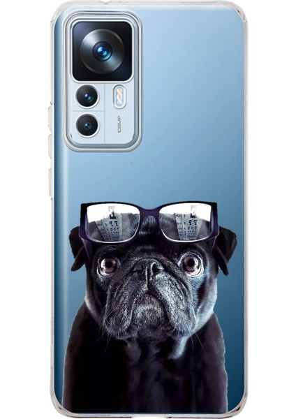 Xiaomi Mi 12T ile Uyumlu 1mm Slim Fit Köpek 2 050F Baskılı Şeffaf Silikon Kılıf