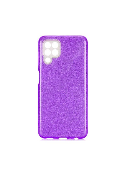 Samsung Galaxy M32 Simli ve Parlak Şık Shining Premium Silikon Kılıf